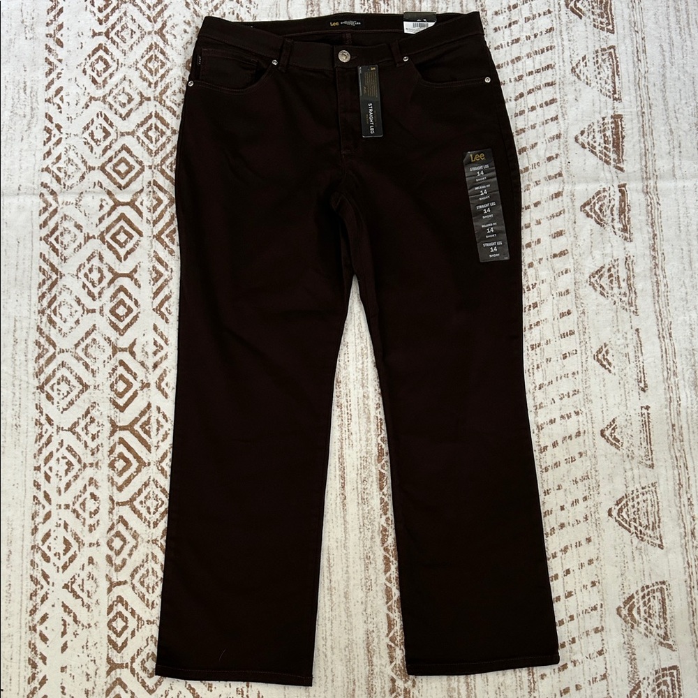 Women's Brown Straight Leg Jeans